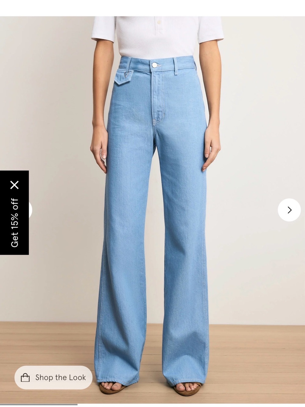 Veronica Beard Light Blue crosbie High-Rise Wide-Leg Jeans